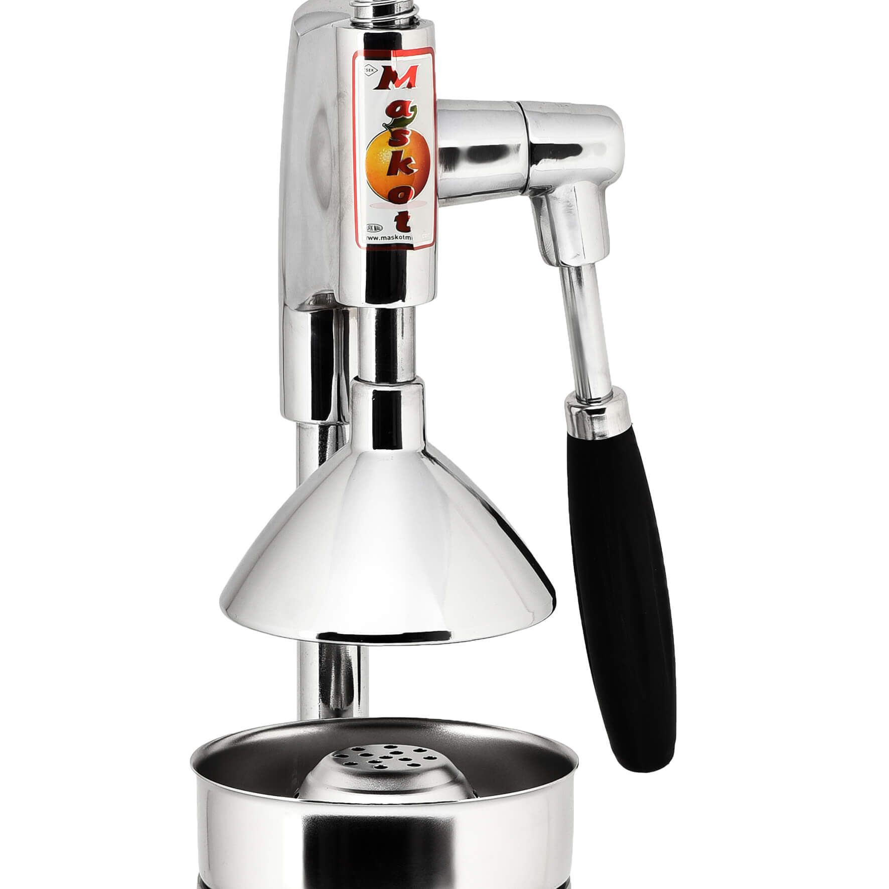 Ay (Moon) Commercial Citrus Juicer – Chrome, seen from another angle