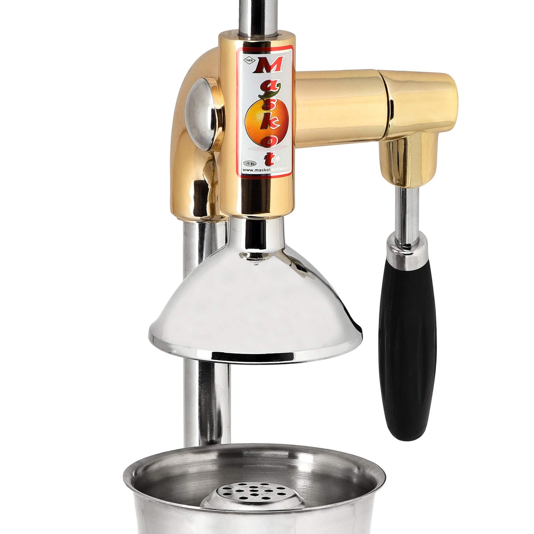 Cast Commercial Citrus & Pomegranate Juicer – Gold, seen from another angle