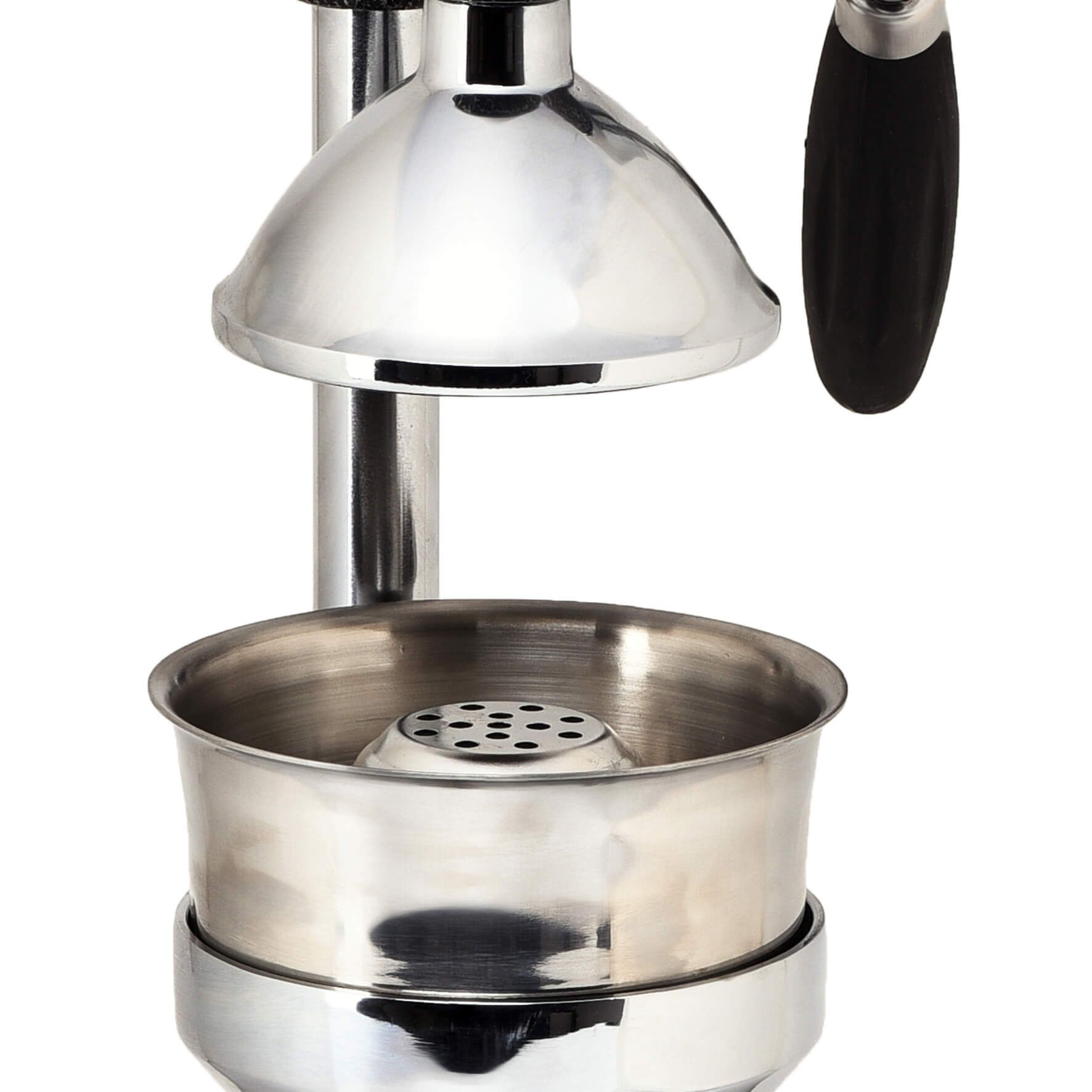Cast Commercial Juicer – Silver Hammered (Grey & Black), seen from another angle