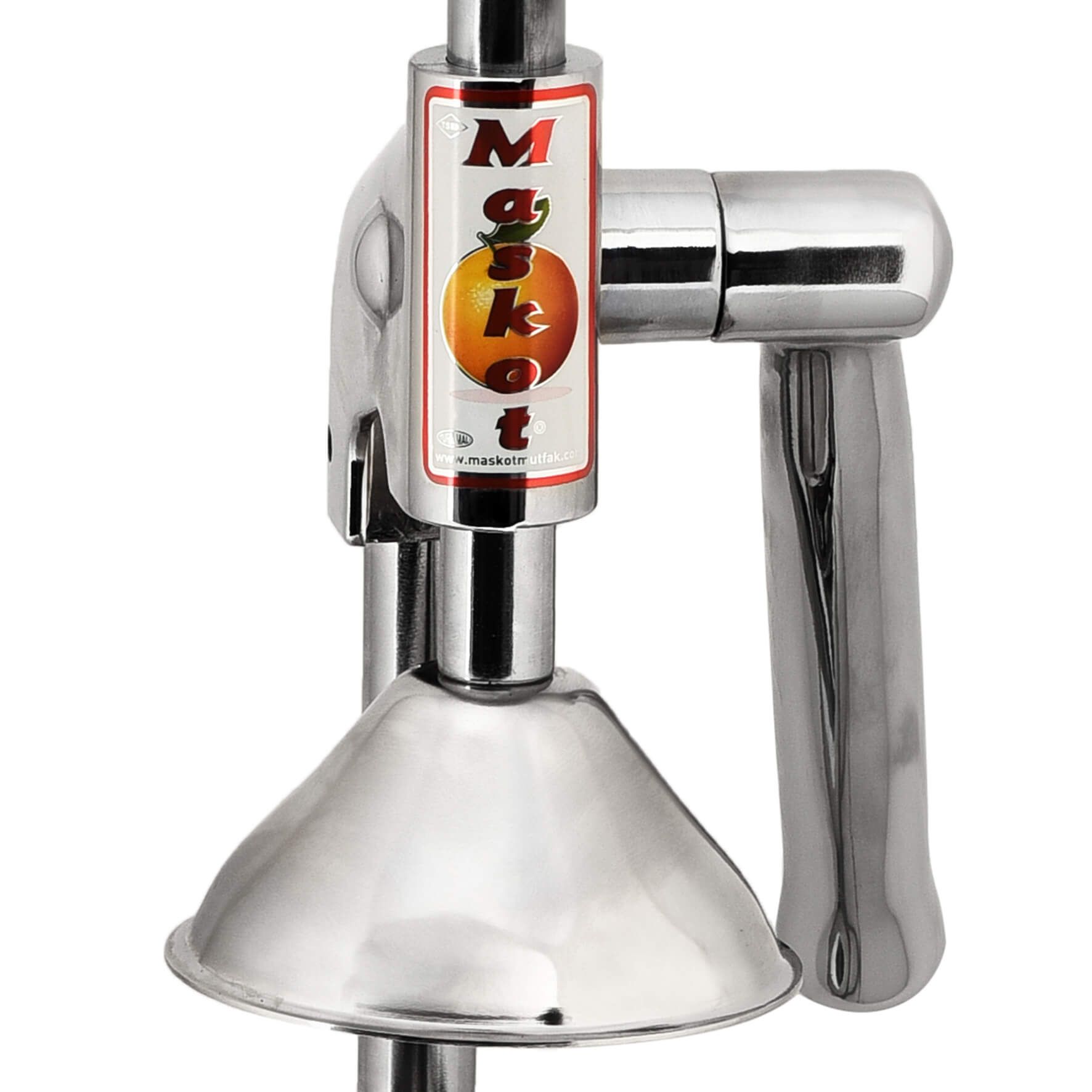 Form Household Citrus Juicer – Chrome, close-up detail