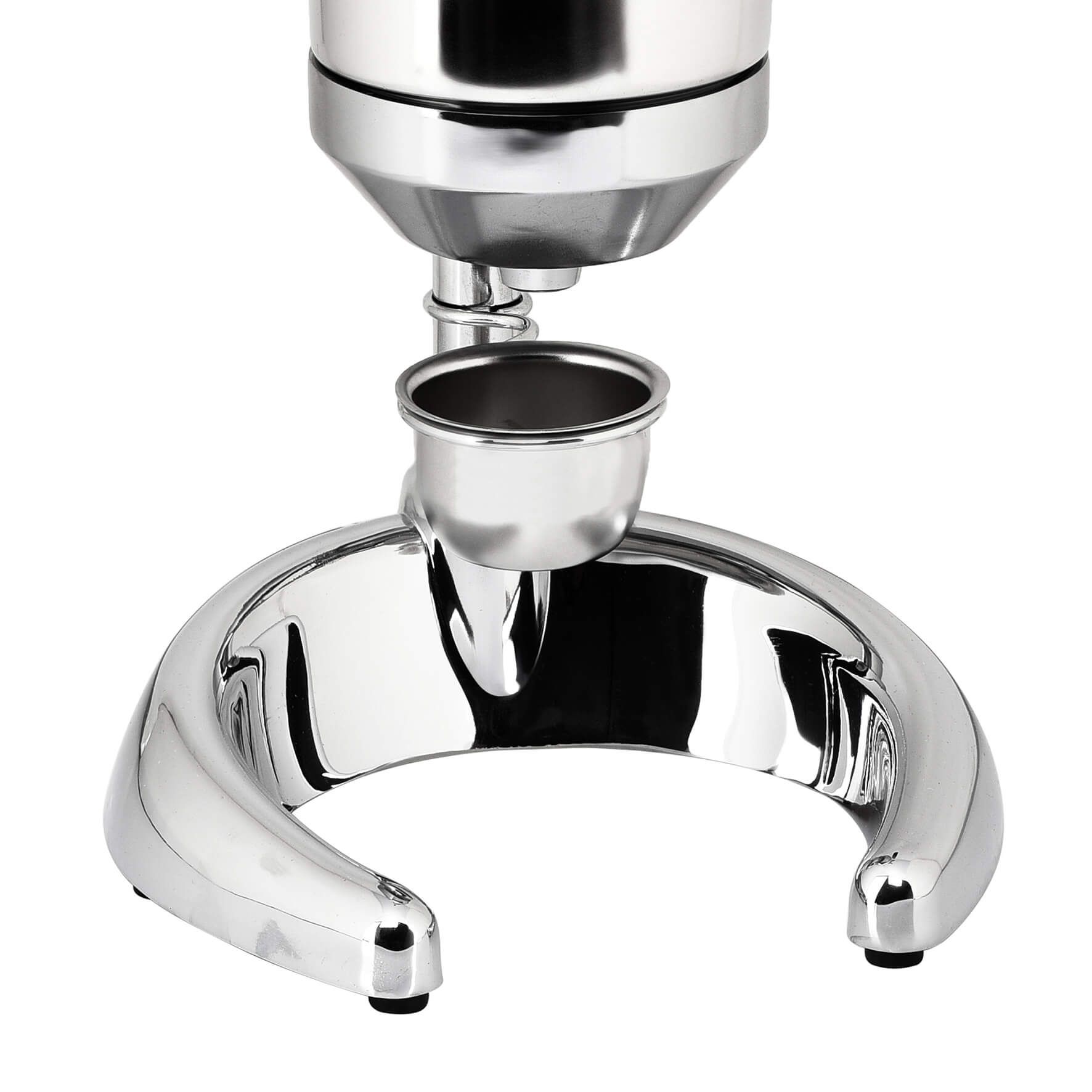 Ay (Moon) Commercial Citrus Juicer – Chrome, close-up detail