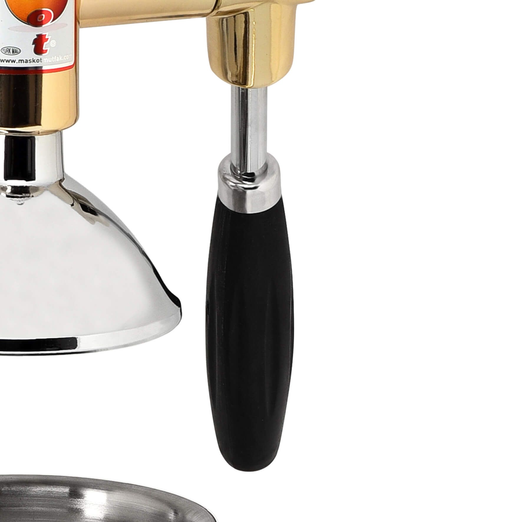 Cast Commercial Citrus & Pomegranate Juicer – Gold, close-up detail
