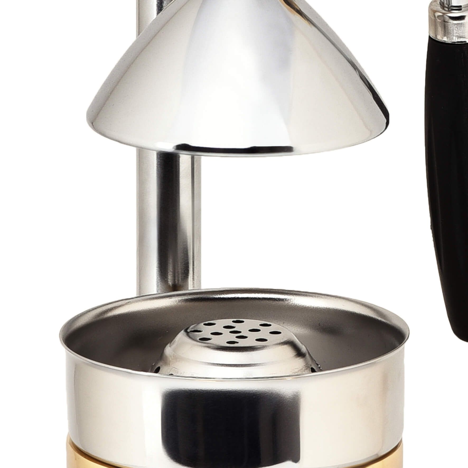 Classic Commercial Citrus Juicer – Gold, close-up detail