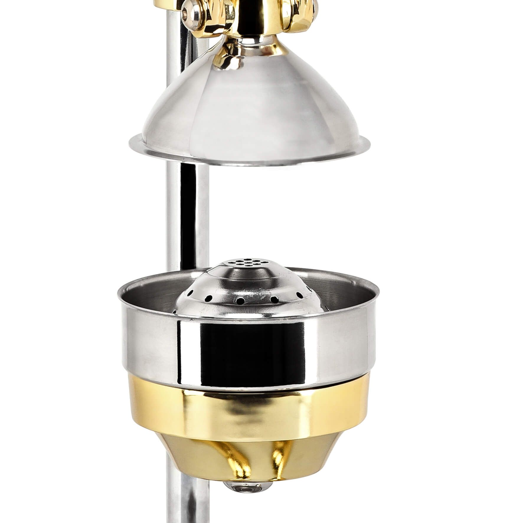 Jumbo Commercial Citrus Juicer – Gold, close-up detail
