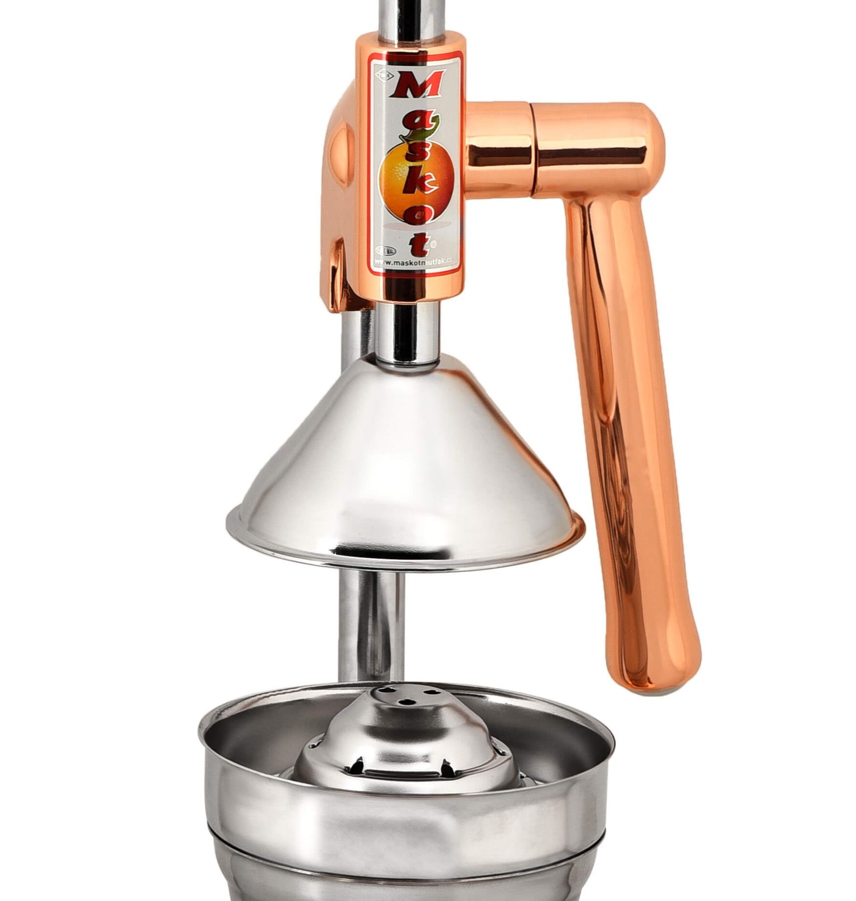 Form Household Citrus Juicer – Copper, close-up detail