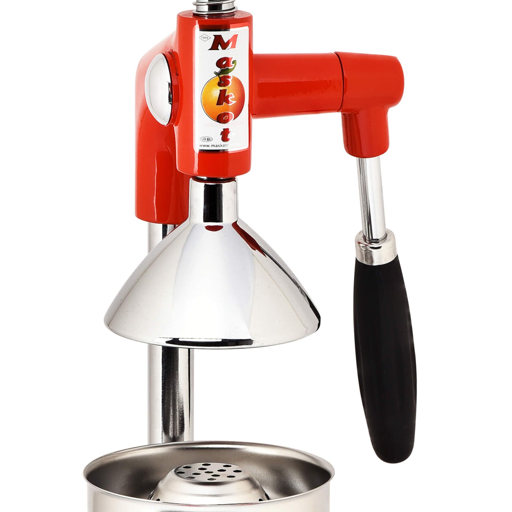 Classic Commercial Citrus Juicer – Painted, close-up detail